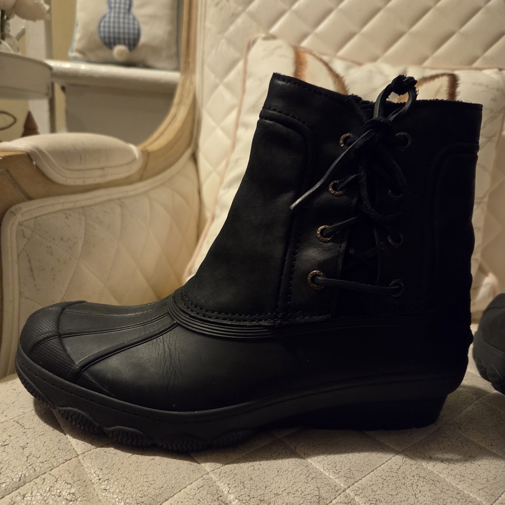 Sperry Black Lace-Up Boots - Picture 7 of 11
